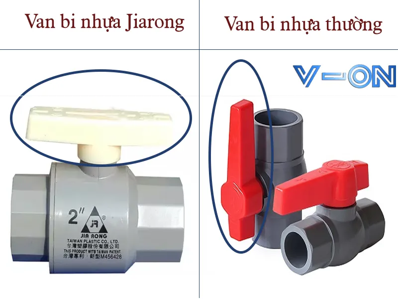 Điểm khác biết của van bi nhựa Jiarong