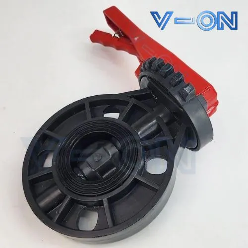 van bướm nhựa tay gạt mặt bích