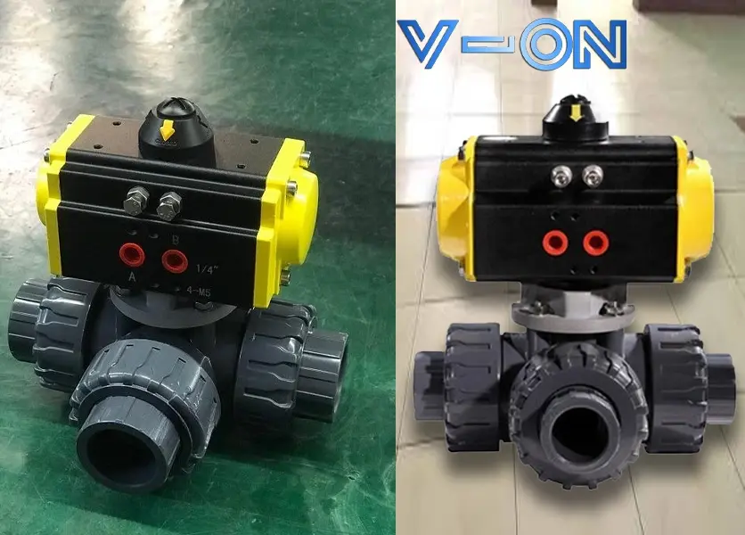 Van bi nhựa điều khiển khí nén tuyến tính 3 ngã