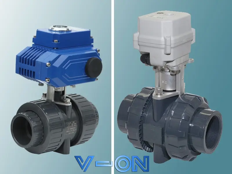 Van bi nhựa hai đầu rắc co điều khiển điện