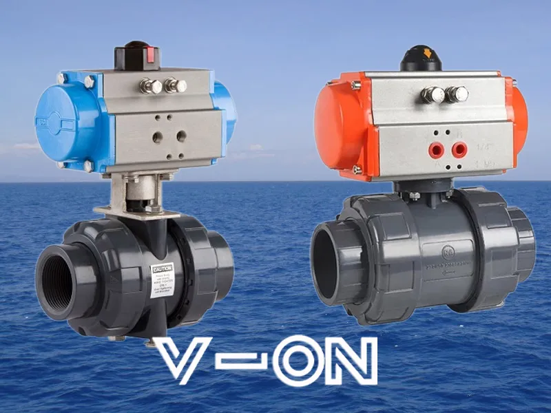 Van bi nhựa khí nến 2 đầu rắc co
