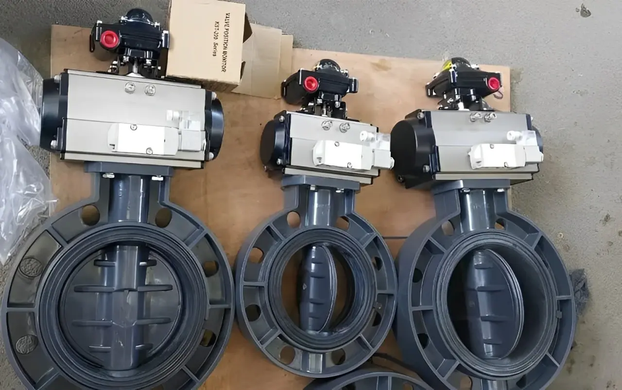 Van bướm nhựa điều khiển khí nén PVC