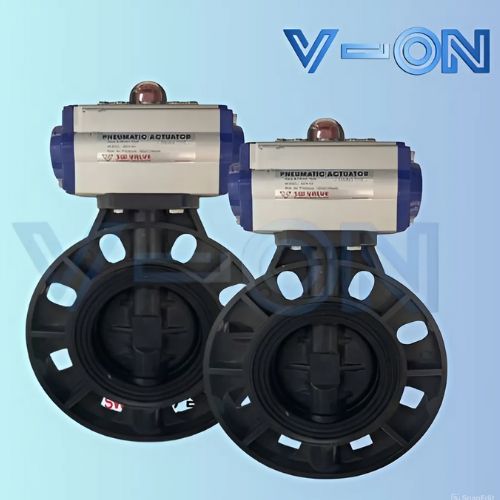 van bướm nhựa pvc điều khiển khí nén ON/OFF