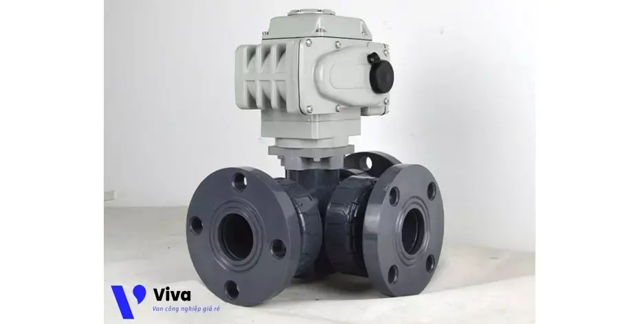 Van bi nhựa điều khiển điện mặt bich