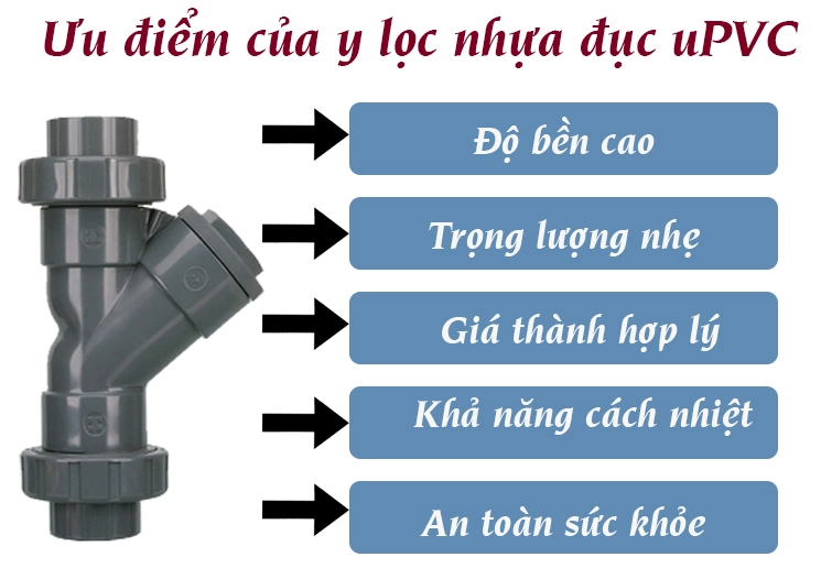 Ưu điểm của y lọc nhựa uPVC