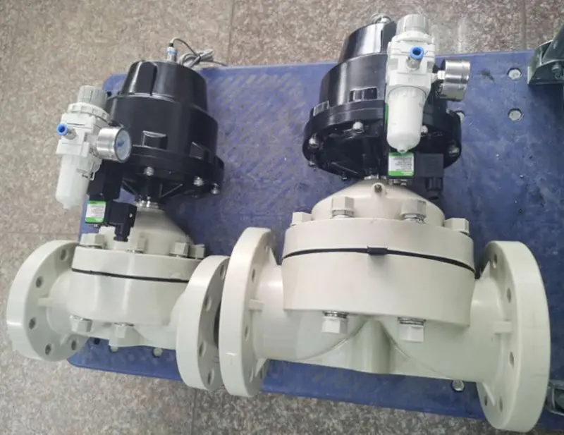 Hình ảnh van màng nhựa điều khiển Khí Nén PPH