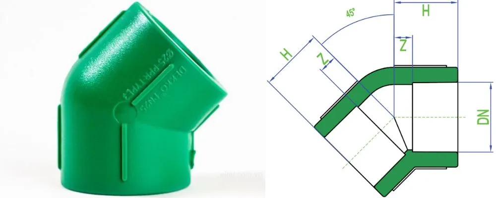 Cấu tạo và chất liệu của Chếch PPR Dekko
