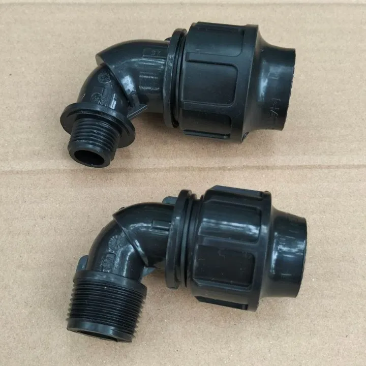 Hình ảnh cút 90 độ ren ngoài HDPE