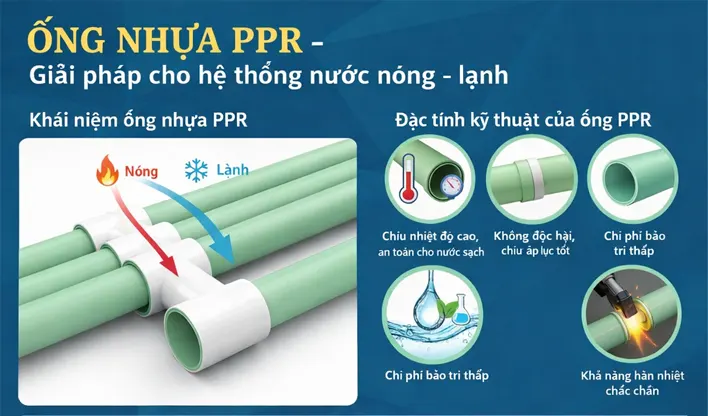 Ống nhựa PPR – Giải pháp cho hệ thống nước nóng – lạnh