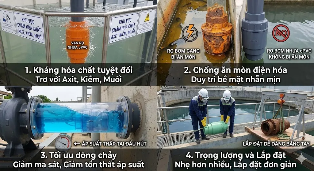 Chọn vật liệu nhựa trong các hệ thống đặc thù